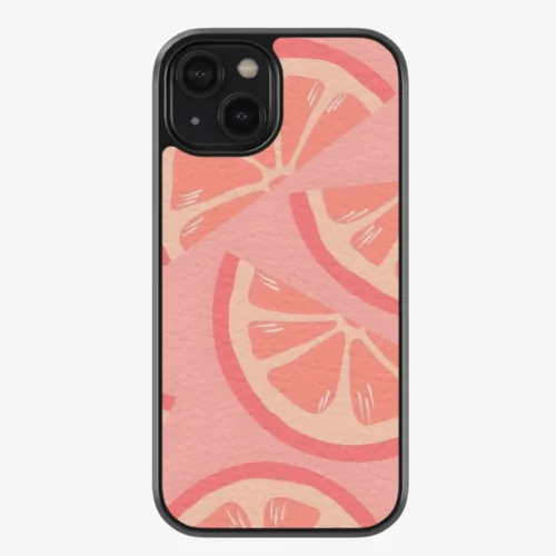 OrangeGlow Premium Leather Phone Case