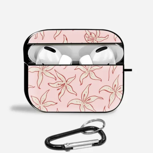 Petal Sketch Aipods Glass Case