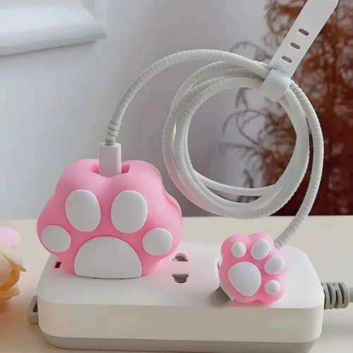 Pink Paw Charger Case & Cable Protector (18W/20W)