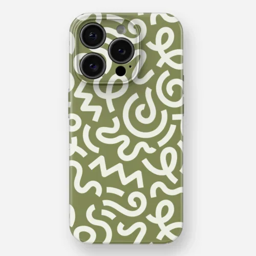 Sage Scribbles Glossy Hard Case