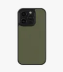 Solid Olive Premium Leather Phone Case