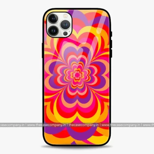 Trippy Flower Swirl Glass Case