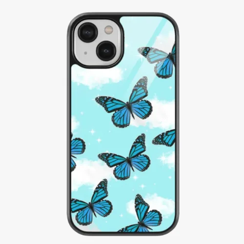 Y2K Aesthetic Butterfly Glass Case